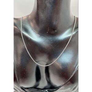 JAMES AVERY 925 Sterling Silver 1.44m Wide Curb Chain Link 14 1/8" Necklace 2.5g